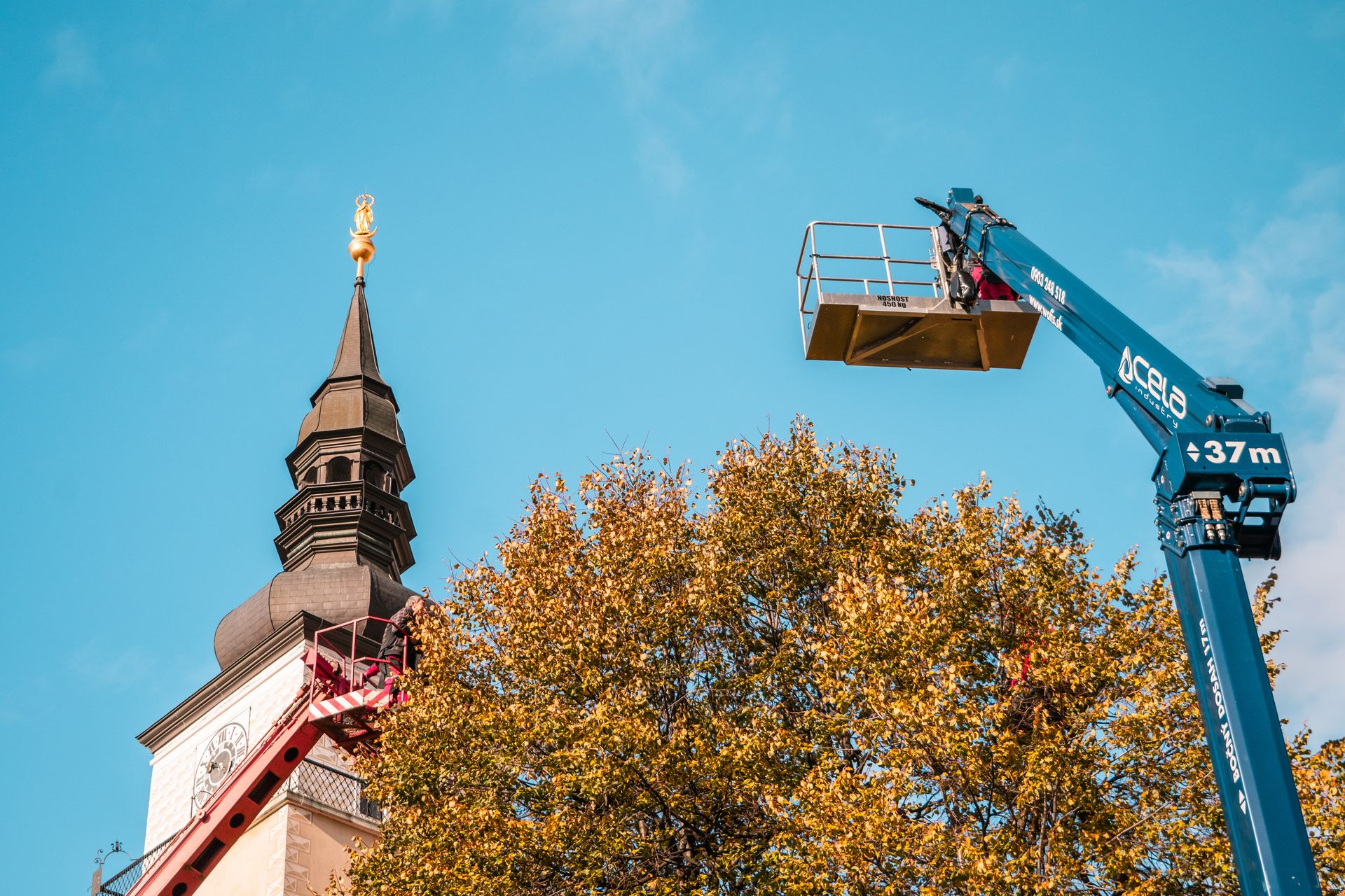 Práce pri mestskej veži, Trnava